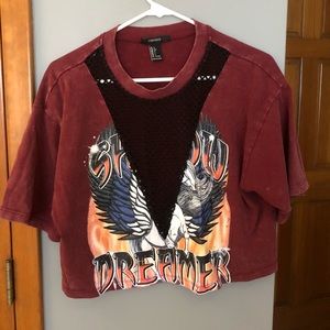 forever21 rock crop top
